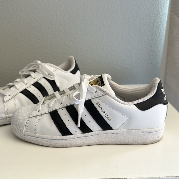 Adidas Superstars white/black/gold size 7.5 - Picture 3 of 4